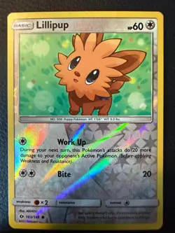 Lillipup 103/149 Common SM Base Set Pokemon Reverse Holo Lightly Played - Image 1