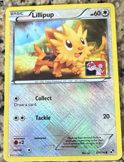 Lillipup 81/114 Reverse Holo League Promo Stamp Black White BW Pokemon TCG NM - Image 1