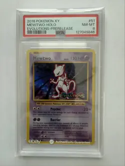 PSA 8 2016 Pokemon XY Mewtwo Holo Evolutions Prerelease | EBay Authenticated - Image 1