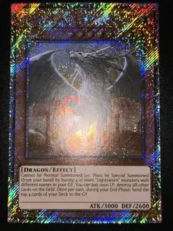 Yugioh RA03-EN196 Judgment Dragon - Platinum Secret Rare 1st Edition Fast Ship - Image 1