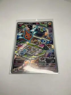 Pokemon Rotom Illustration Rare Holo 60 HP SV10 Destined Rivals 197/182 - Image 1