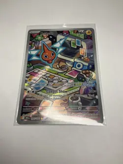 Pokemon Rotom Illustration Rare Holo 60 HP SV10 Destined Rivals 197/182 - Image 2