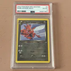 2002 Pokemon Neo Destiny Dark Scizor Holo 9/105 VG-EX PSA 4 - Image 3