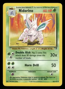 Nidorino 56/110 NM Uncommon Legendary Collection 2002 Pokemon TCG - Image 1