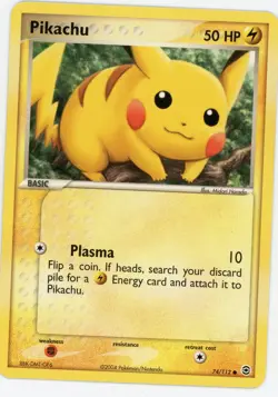 2004 Pokemon Pikachu 74/112 FireRed and LeafGreen Near Mint - Image 1