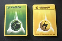 Vintage Pokemon Base Set Grass + Electric Energy x36 WotC 1999 Lot LP/Played - Image 2