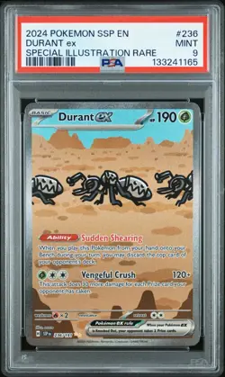 PSA 9 2024 POKEMON SSP EN-SURGING SPARKS 236 DURANT EX SPECIAL ILLUSTRATION - Image 1