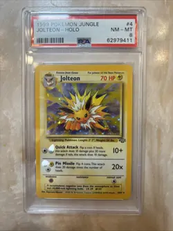 1999 Pokemon Jungle Holo Jolteon PSA 8 NM-MT - Image 1