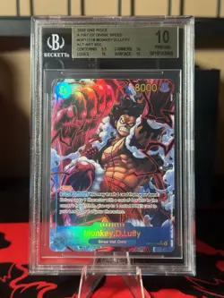 2025 One Piece A Fist Of Divine Speed Monkey D Luffy #118 BGS 10 Pristine - Image 1