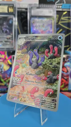 Pokemon Wugtrio 224/091 SV: Paldean Fates Illustration Rare Holo Card TCG - Image 1