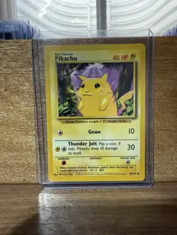 Pokemon Card 1995, 96, 98 Nintendo PIKACHU Yellow Cheeks 58/102 Base Set - Image 1