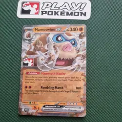 Pokemon TCG Mamoswine ex #079/159 Prize Pack Series 7 Card Stamped - Image 1