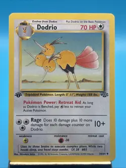 Dodrio 34/64 Jungle Regular 1st Edition Pokemon Card TCG MP - Image 1