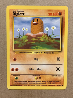 Diglett 47/102 Base Set - Common Pokemon Card - NM/Mint - Image 1
