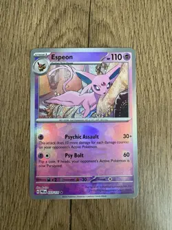 Pokemon Espeon 033/131 Sv: Prismatic Evolutions Rare Holo Pokeball Card - Image 1