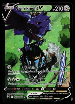 Pokemon Card - Corviknight V Silver Tempest TG18/TG30 Ultra Rare - Image 1