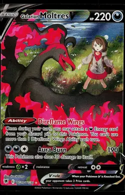 Pokemon Card - Galarian Moltres V Astral Radiance Trainer Gallery TG20/TG30 Holo - Image 1