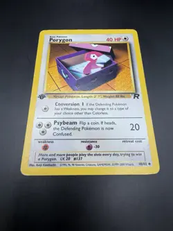 Porygon 48/82 - 1st Edition - Team Rocket Pokemon Card PLAYED - Image 5
