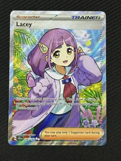 Pokemon Lacey 166/142 Sv07: Stellar Crown Ultra Rare Holo Full Art Trainer Card - Image 1