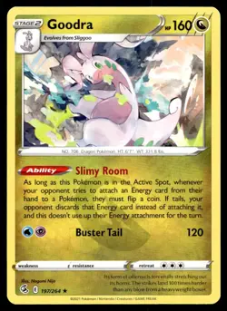 Goodra 197/264 Pokemon Card Fusion Strike Rare 160 HP Lightly Played F9 - Image 1