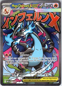 MEGA CHARIZARD X EX - 023 023 HOLO ME: MEGA EVOLUTION PROMO NM/M - Image 1
