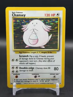 Chansey Holo Rare 3/102 1999 Pokemon Base Set English WOTC NM - Image 1