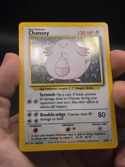 Chansey Holo Rare 3/102 1999 Pokemon Base Set English WOTC NM - Image 3