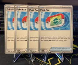 4x Poke Pad 081/088 x4 - NM Perfect Order Pokemon Playset ME03 - Image 1