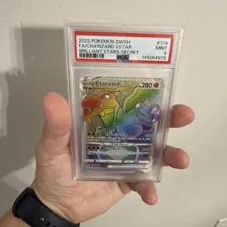 Pokemon Charizard VSTAR Secret Rare 174/172 PSA 9 Mint Brilliant Stars Rainbow - Image 4