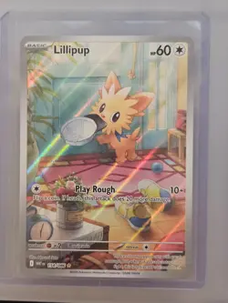 Pokemon TCG White Flare Lillipup 154/086 Illustration Rare Full Art IR NM 001 - Image 1