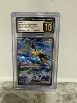 Pokemon Zapdos EX 204/165 Expansion Pack Holo Rare CGC Pristine 10 Japanese - Image 1