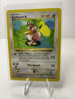 Pokemon - Base Set WoTC - Farfetch'd 27/102 - Shadowless - LP/NM - ST354 - Image 1
