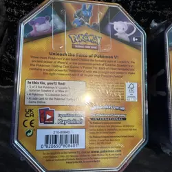 3 x Pokemon New & Sealed 2021 V Forces Tin Set Lucario, Galarian Slowbro, Mew - Image 3