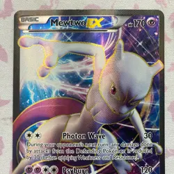 Pokemon TGC Mewtwo XY125 & Mew XY126 Full Art Promos 2 Card Lot - Image 3