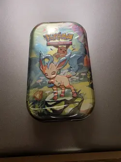 Prismatic Evolutions Sealed Mini Tin Leafeon Pokemon TCG Scarlet & Violet - Image 1
