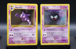 Pokemon TCG Gastly 50/102 and Haunter 29/102 Base Set Ghost/Poison type - Image 1