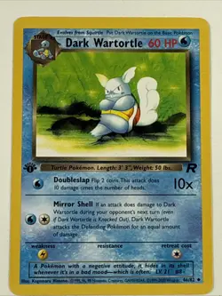 Dark Wartortle 1st Edition 46/82 Team Rocket Regular Pokemon TCG - Image 1