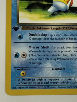 Dark Wartortle 1st Edition 46/82 Team Rocket Regular Pokemon TCG - Image 5