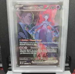 2025 POKEMON DRI EN-DESTINED RIVALS #231 TEAM ROCKET'S MEWTWO EX PSA 10 - Image 2