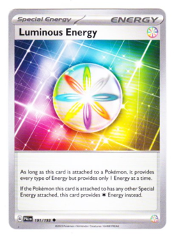 Luminous Energy 191/193 Sv02 Paldea Evolved Trainer Card Regular NM Condition - Image 1