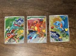 Pokemon TCG First Partner Illustration Collection Series 1 Kanto GEN 1 Set - Image 1