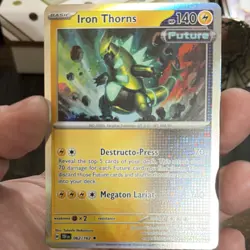 Pokemon Iron Thorns SV05: Temporal Forces Rare Holo Basic HP 140 062/162 - Image 1