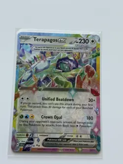 Pokemon TCG Stellar Crown Terapagos EX 128/142 Double Rare Holo Card - Image 1