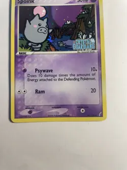 Spoink 62/100 EX Crystal Guardians Reverse Holo Stamped Pokemon Card TCG DMG - Image 3