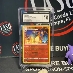 CGC Graded 10 GEM Charizard 025/185 Vivid Voltage Reverse Holo Rare Pokemon Card - Image 1