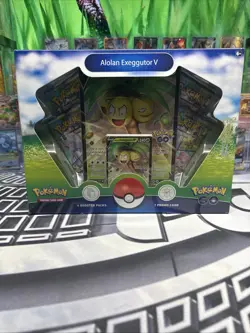 Pokemon GO TCG Trading Card Game: Alolan Exeggutor V Box - 4 Booster Packs - Image 1