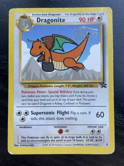 Pokemon Dragonite #5 WB First Movie Black Star Promo Card - Image 1