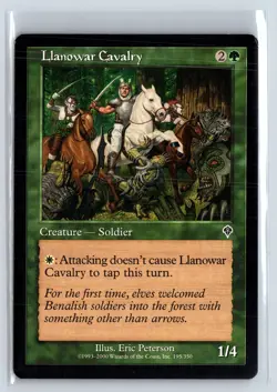 LLANOWAR CAVALRY - MTG Magic the Gathering Card - Invasion - Common - Image 1