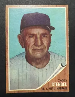 1962 Topps - Casey Stengel #29 New York Mets HOF - EX Condition - Image 1