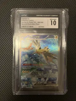 Zapdos ex 202/165 Sv: Scarlet & Violet 151 Holo CGC 10 - Image 1
